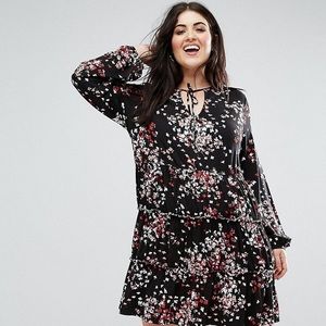 ASOS Curve US 14 Smock Dress in Floral Print
